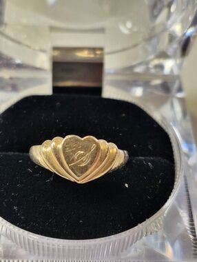 Elegant Solid Yellow Gold Ring 10k Size-6